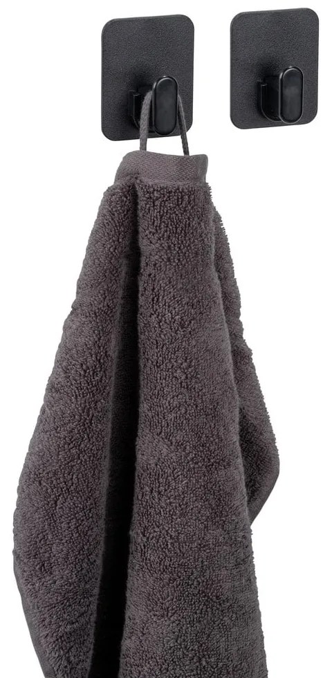 Set di ganci senza foratura neri in plastica 2 pz Parma – Allstar