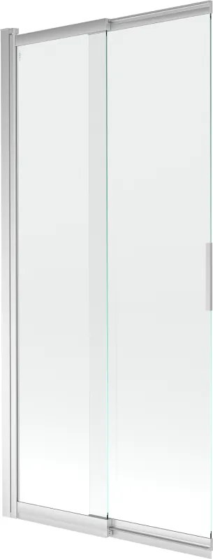 Mexen Fox parete divisoria per vasca da bagno 2-ante scorrevole 85 x 150 cm, trasparente, cromo - 891-085-002-01-00