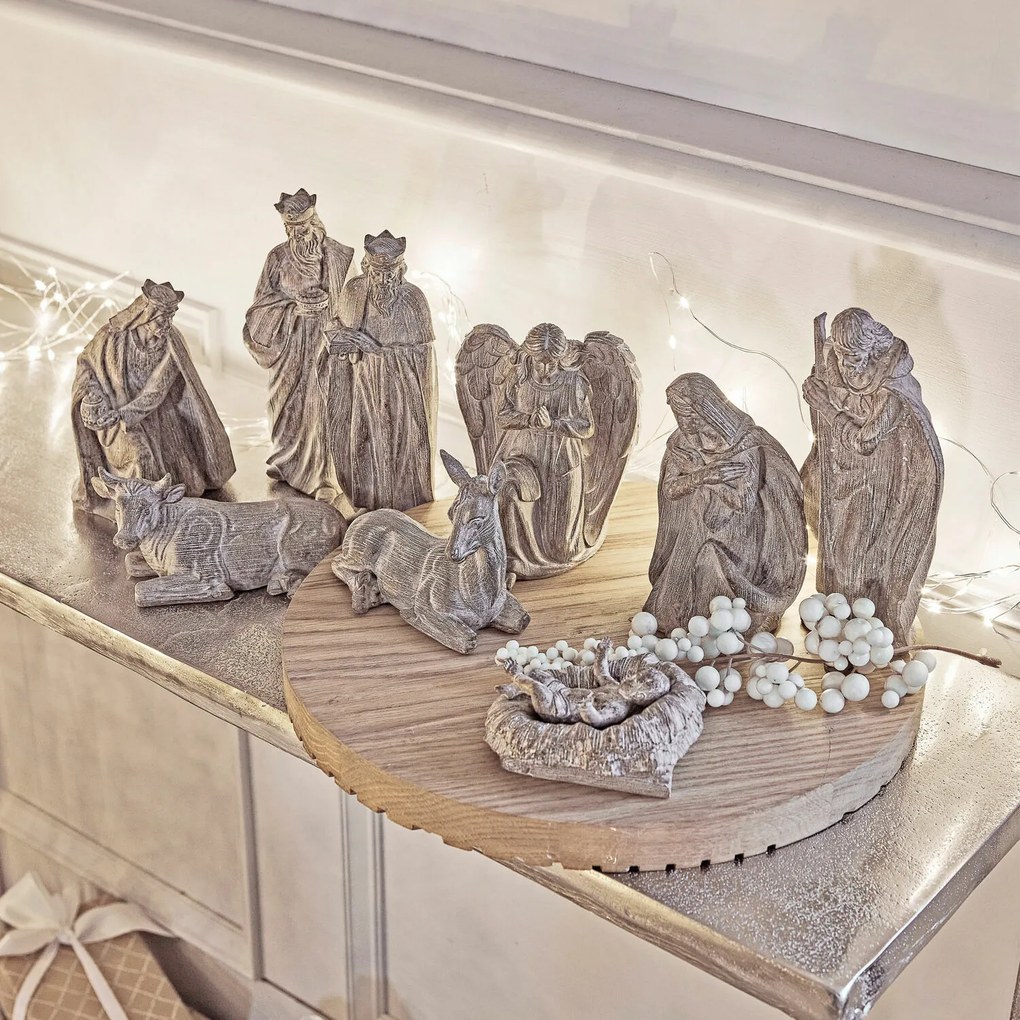 Set di 9 statuine per il presepe Tongsa