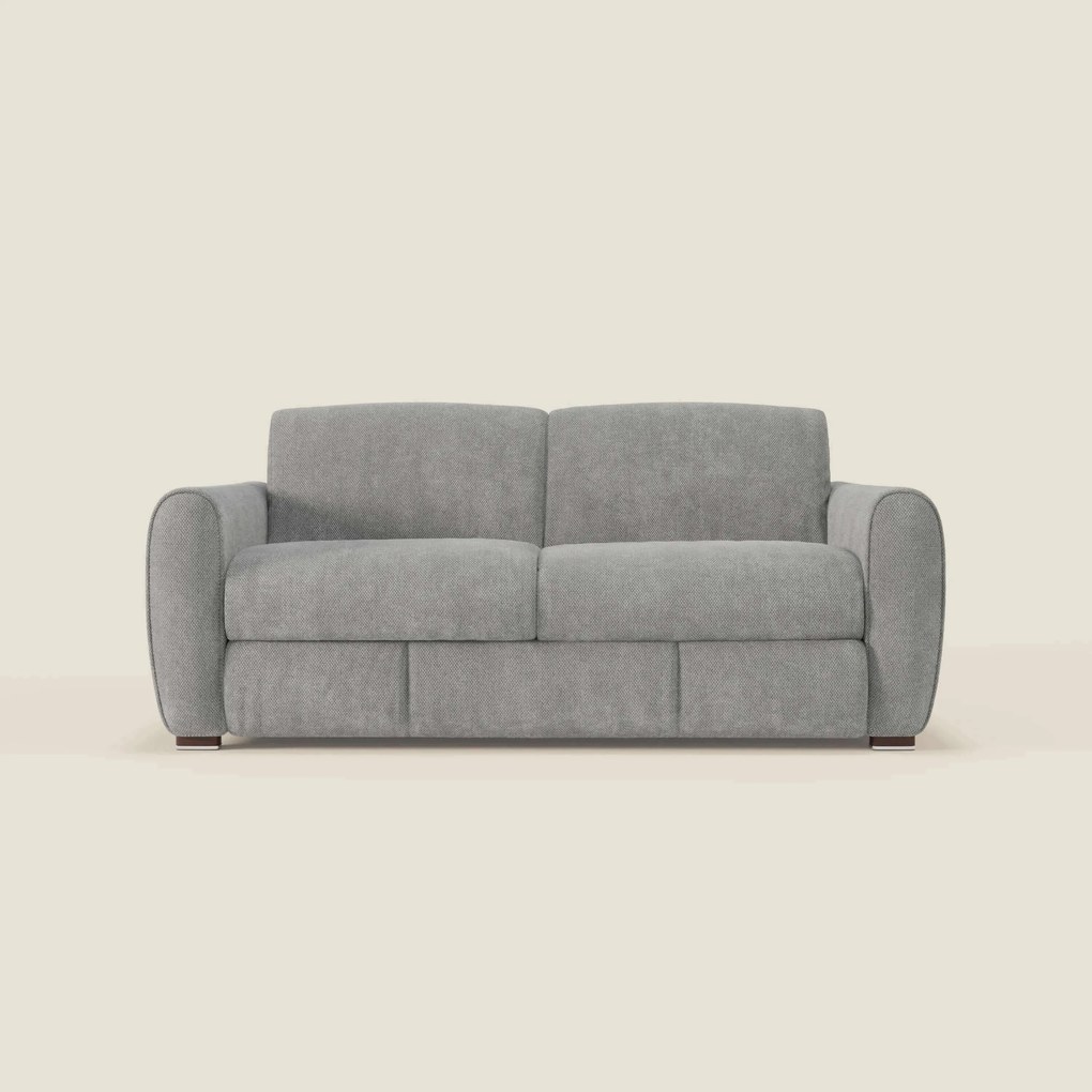 Kaleo Divano letto moderno con materasso H17 cm - in raffinato tessuto impermeabile T26 grigio