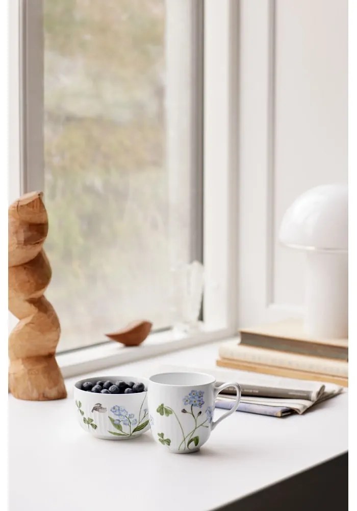 Ciotola bianca in porcellana con motivo floreale Hammershøi Summer - Kähler Design