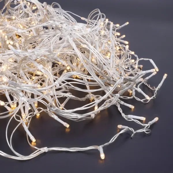 Brilagi - Catena luminosa LED per esterni, 360 LED / 8 modalità, 14 m, IP44, bianco caldo, effetto ghiaccioli