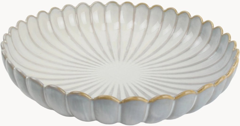 Set di 4 piatti fondi in porcellana Lotus