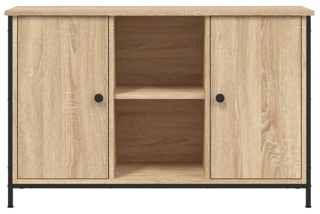 Mobile porta tv rovere sonoma 100x35x65 cm in legno multistrato