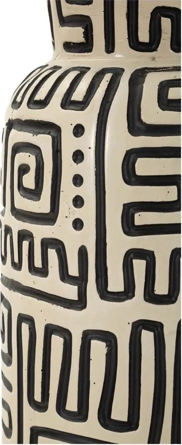 Lampada da terra nera/color crema con paralume in tessuto (altezza totale 145 cm) Nairobi – Mauro Ferretti