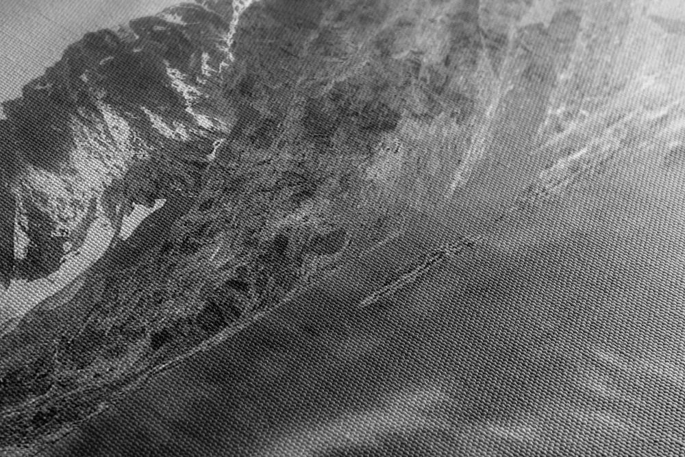 Quadro su tela – Montagne maestose in bianco e nero