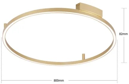 Brilagi - Lampada dimmerabile a LED PORTOFINO LED/60W/230V Ø 80 cm oro + telecomando