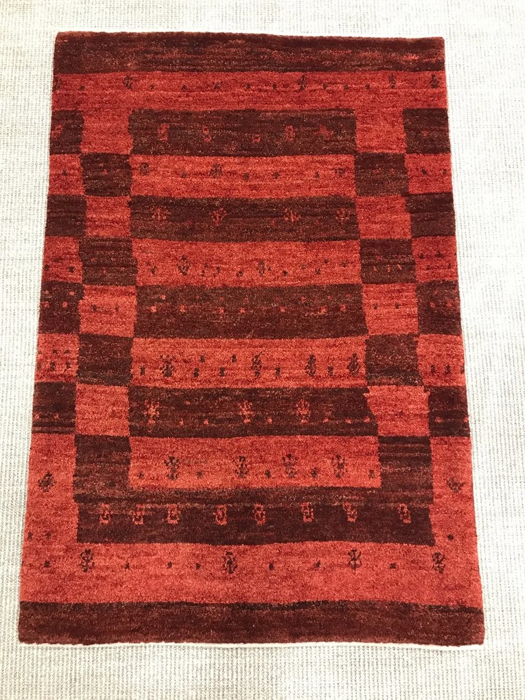 Gabbeh Tappeto persiano 70x110 Rosso (Iran) Annodato A Mano