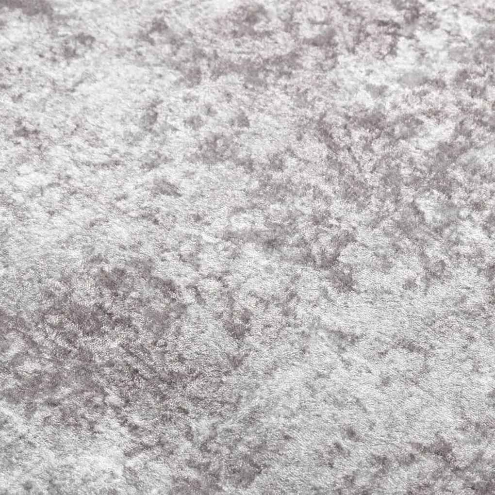 Tappeto Lavabile 80x300 cm Grigio Antiscivolo