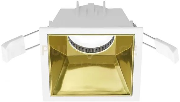 Gfa623- faretto da incasso bianco opaco e oro lucido 1 luce attacco...
