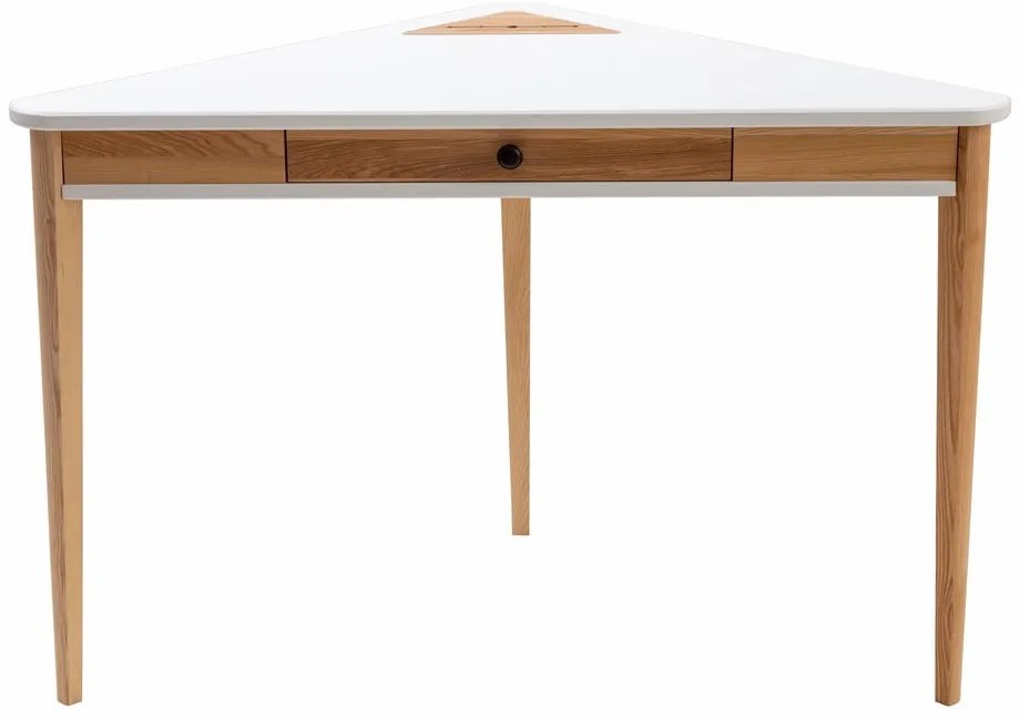 Tavolo da lavoro angolare bianco Ashme - Ragaba