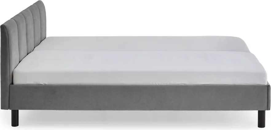 Letto matrimoniale imbottito grigio rete non inclusa 180x200 cm Joker – Meise Möbel