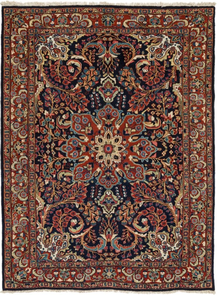 Mahal Tappeto 160x210 (Iran) Annodato A Mano