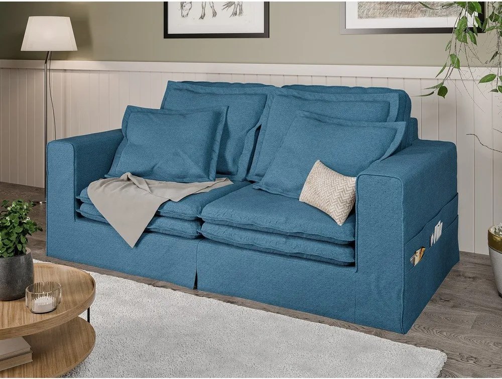 Divano blu 196 cm Nora – Ropez