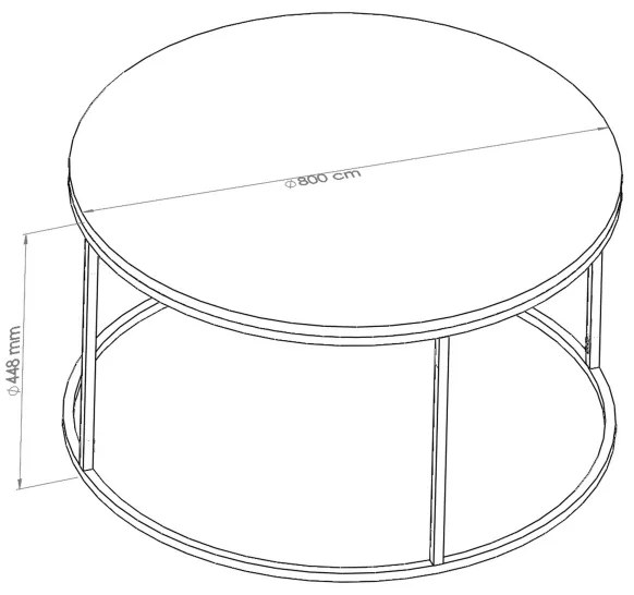 Tavolino STARTIS 80x45 cm nero