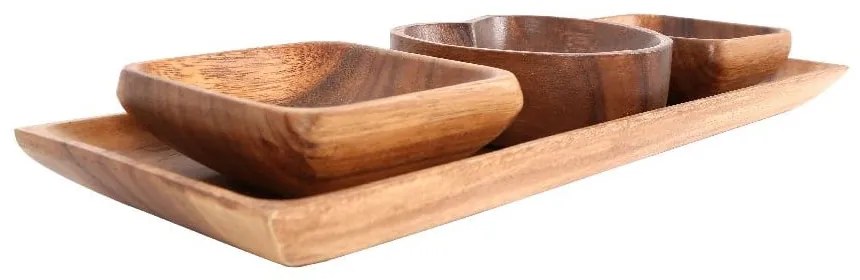 Ciotole da portata con vassoio 4 pz Kora - Premier Housewares