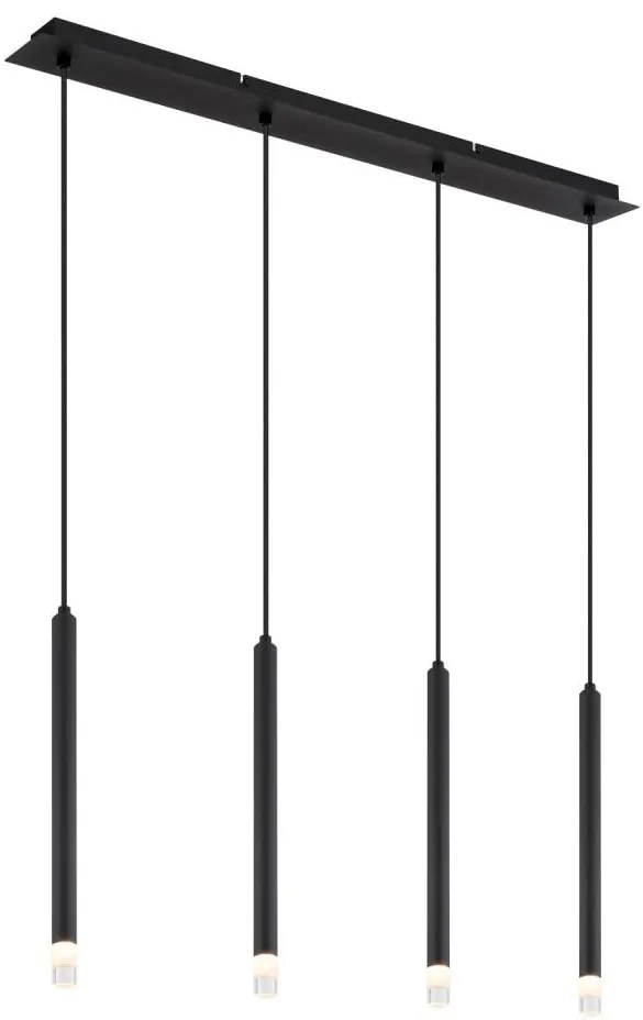 Globo 15629-4 - Lampadario a sospensione con filo BLAKE 4xG9/4W/230V nero