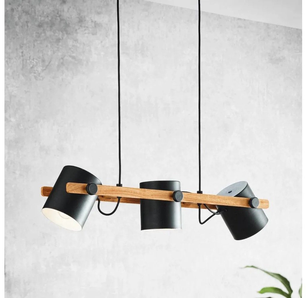 Eglo 43517 - Lampadario a sospensione con cavo HORNWOOD 3xE27/60W/230V