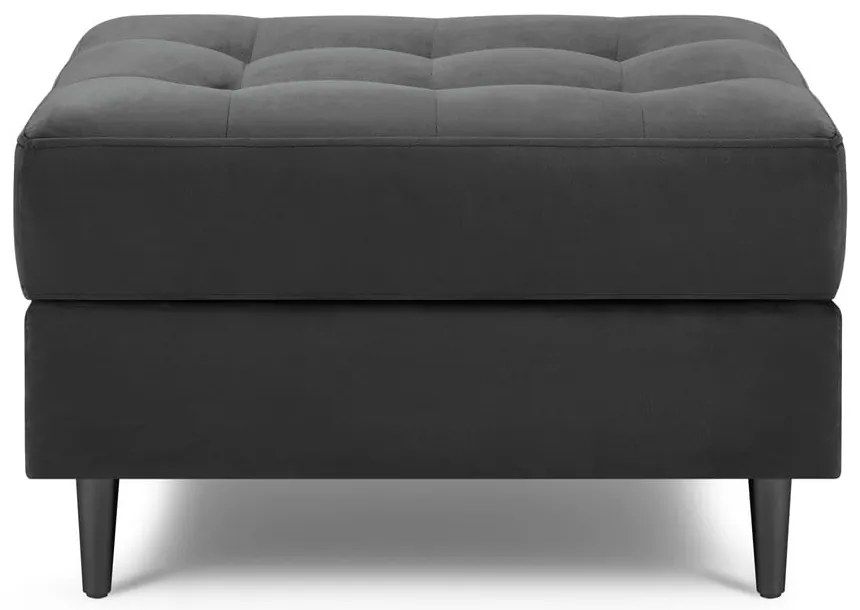 Pouf in velluto grigio scuro Santo - Milo Casa