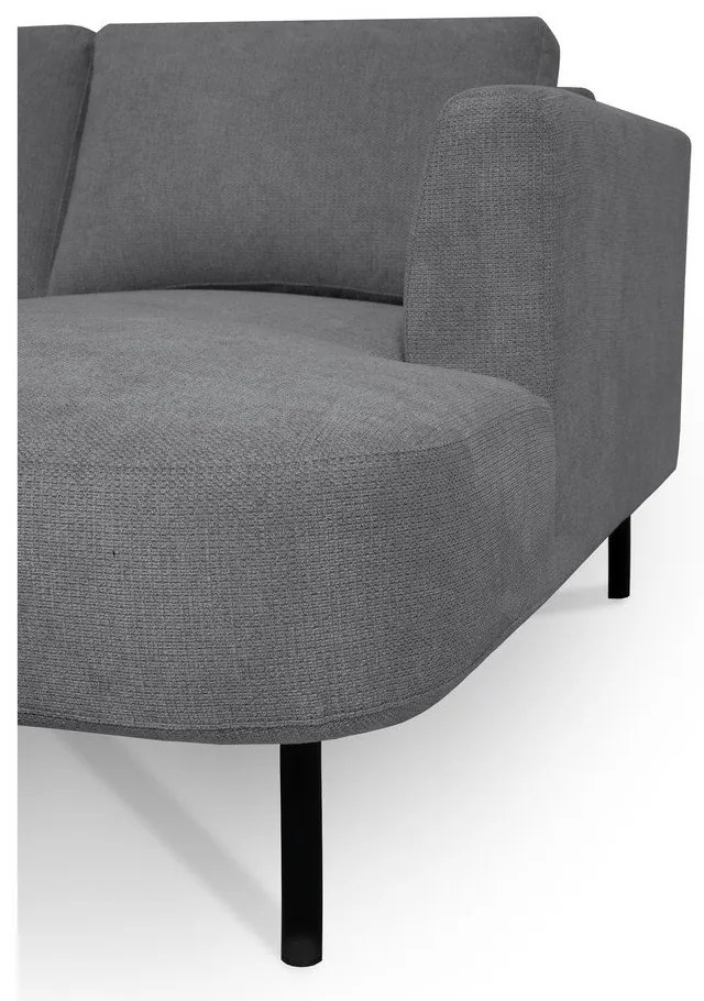 Divano angolare grigio scuro (angolo sinistro/"U") Hero - Scandic