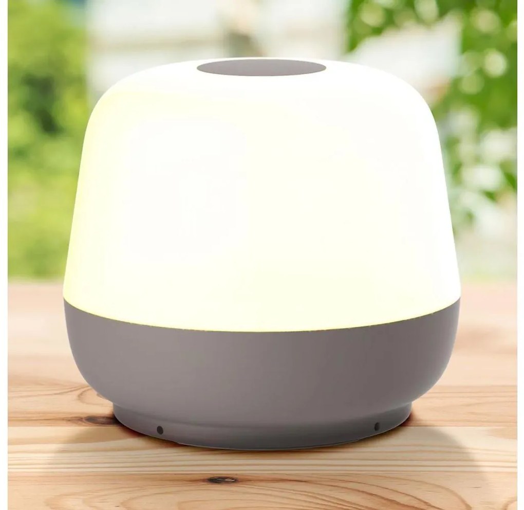 Lampada da tavolo LED dimmerabile SAMBA LED/1,2W/5V USB 1200 mAh IP44 grigio