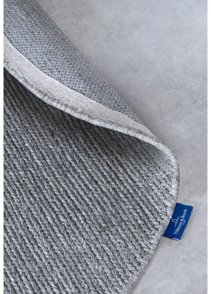 Tappeto rotondo grigio in lana tessuto a mano ø 160 cm Francois - Villeroy&amp;Boch