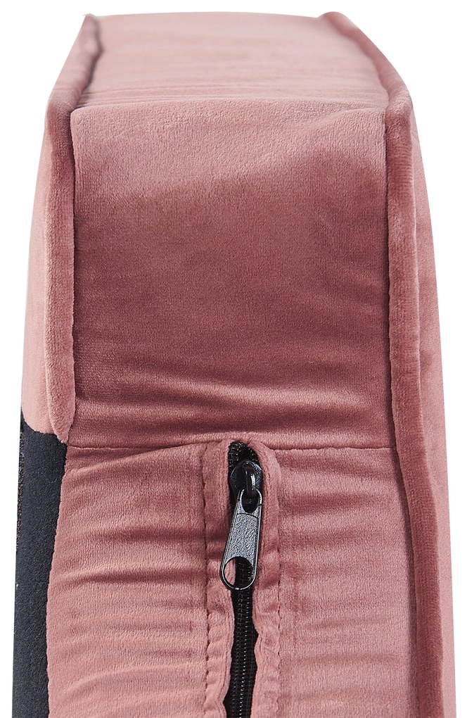 Chaise longue velluto rosa destra ALLIER Beliani