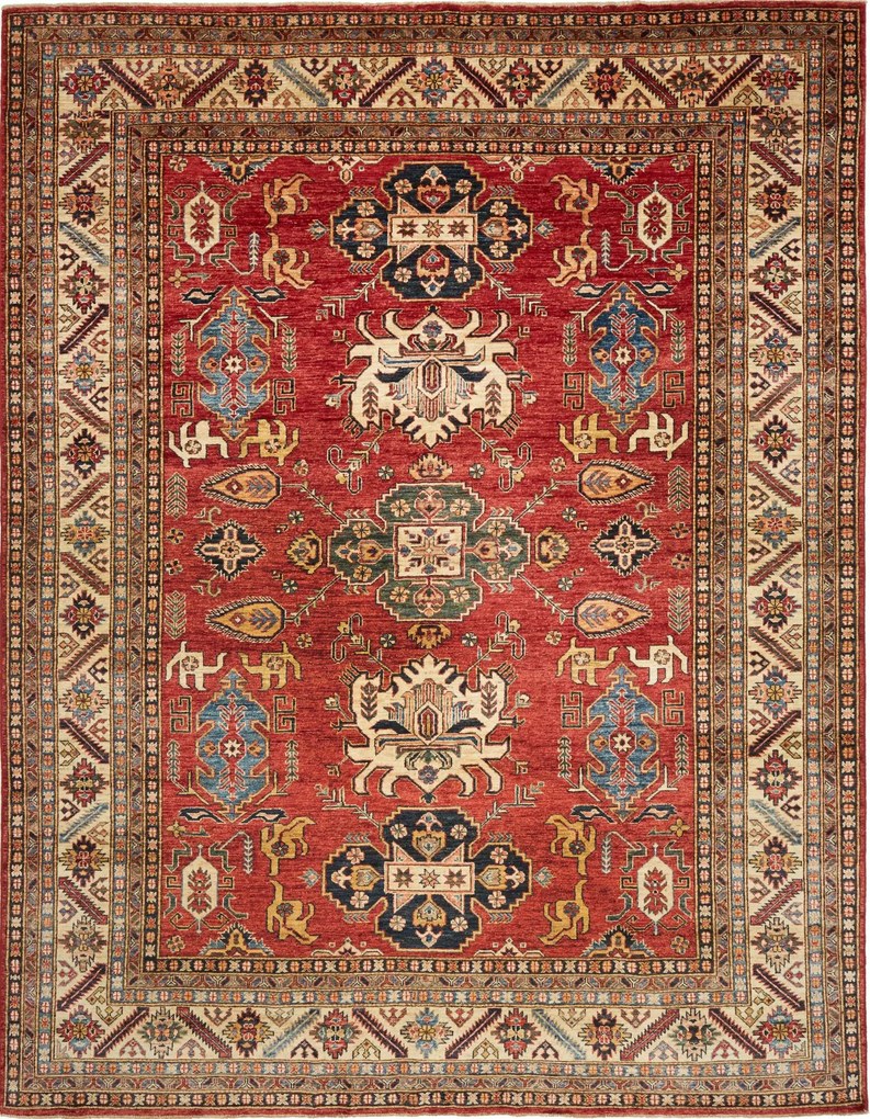 Kazak Tappeto 330x260 (Pakistan) Annodato A Mano