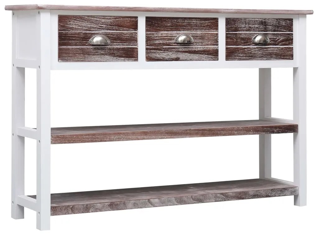 Credenza stile antico marrone 115x30x76 cm in legno