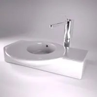 Lavabo in ceramica mod. Urbi Roca con vasca piccola da 60 cm - HDcasa