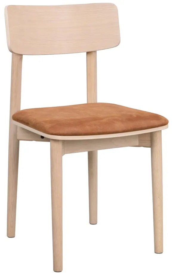 Sedie da pranzo in similpelle in colore marrone cognac-naturale in set di 2 pezzi Wolcott - Rowico