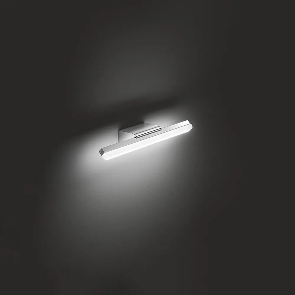 Applique Contemporanea Bold Metallo Cromo Acrilico Led 10W 3000K