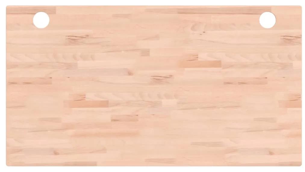 Piano per scrivania 110x60x1,5 cm in legno massello di faggio