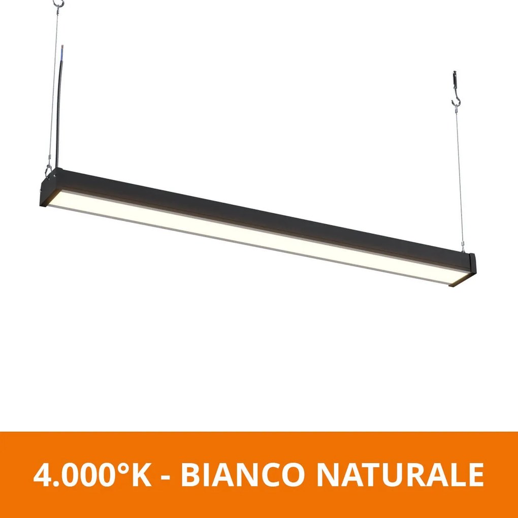 Campana Lineare LED 200W 1 metro Sospesa 22.000 lm Colore Bianco Freddo 6.000K