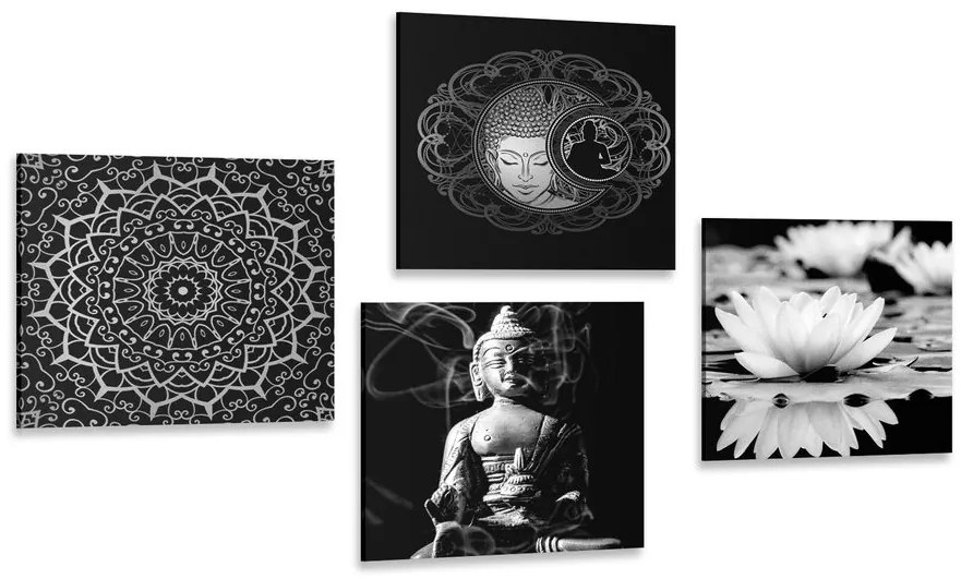 Set di quadri – Buddha tranquillo