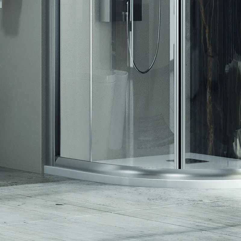 Box doccia 80x80 cristallo 6 mm semicircolare KF2000 - KAMALU