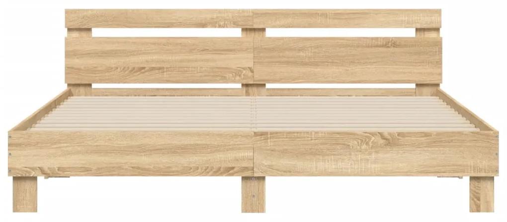 Giroletto testiera rovere sonoma 160x200 cm legno multistrato