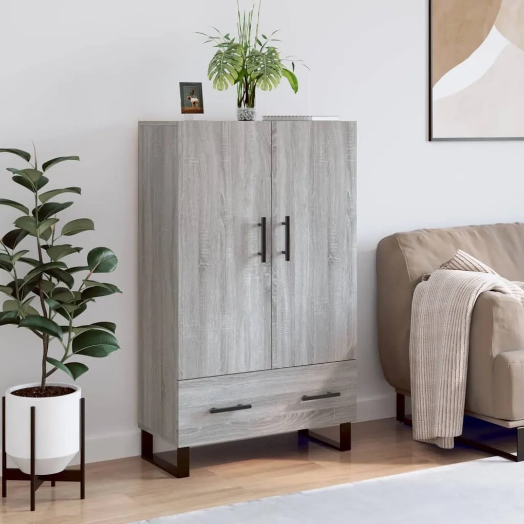 Credenza grigio sonoma 69,5x31x115 cm in legno multistrato