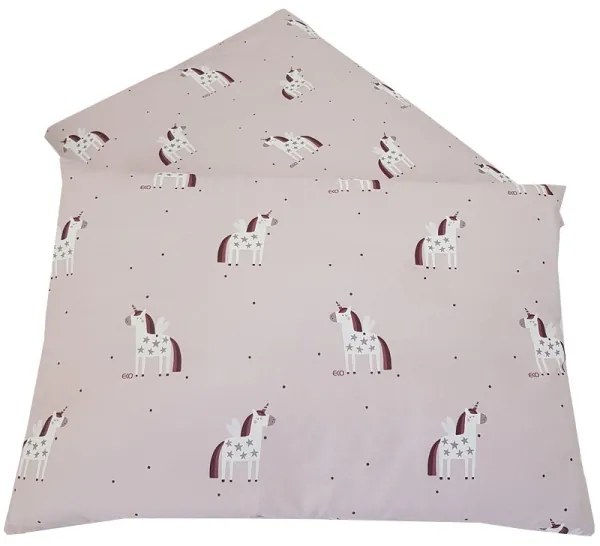 EKO - Lenzuola per culla in mussola di cotone UNICORNO 2 pezzi