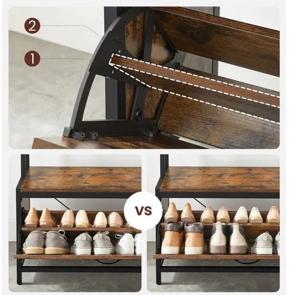 Appendiabiti a piantana NAVOR marrone/nero