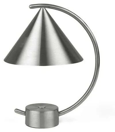 Ferm Living - Meridian Portable Lampada da Tavolo Acciaio Spazzolato Ferm Living