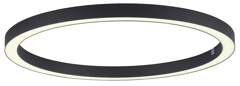 Plafoniera grigio scuro incl. LED con telecomando - Mick