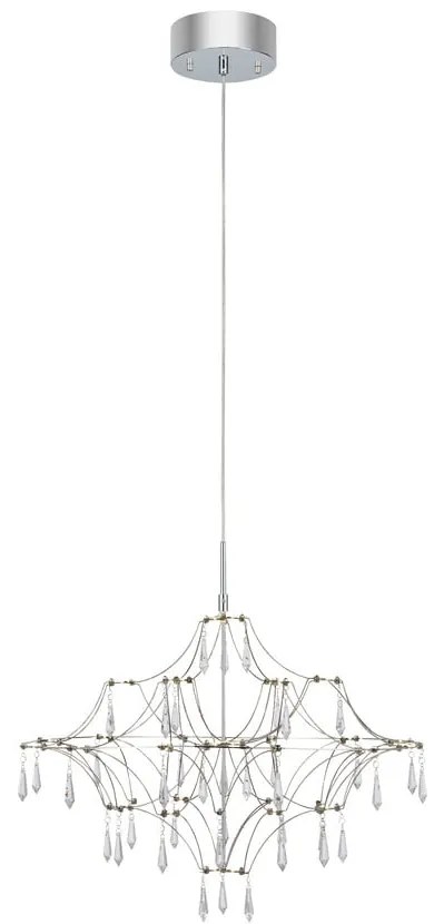 Lampadario LED argentato ø 60 cm Efesos – Markslöjd