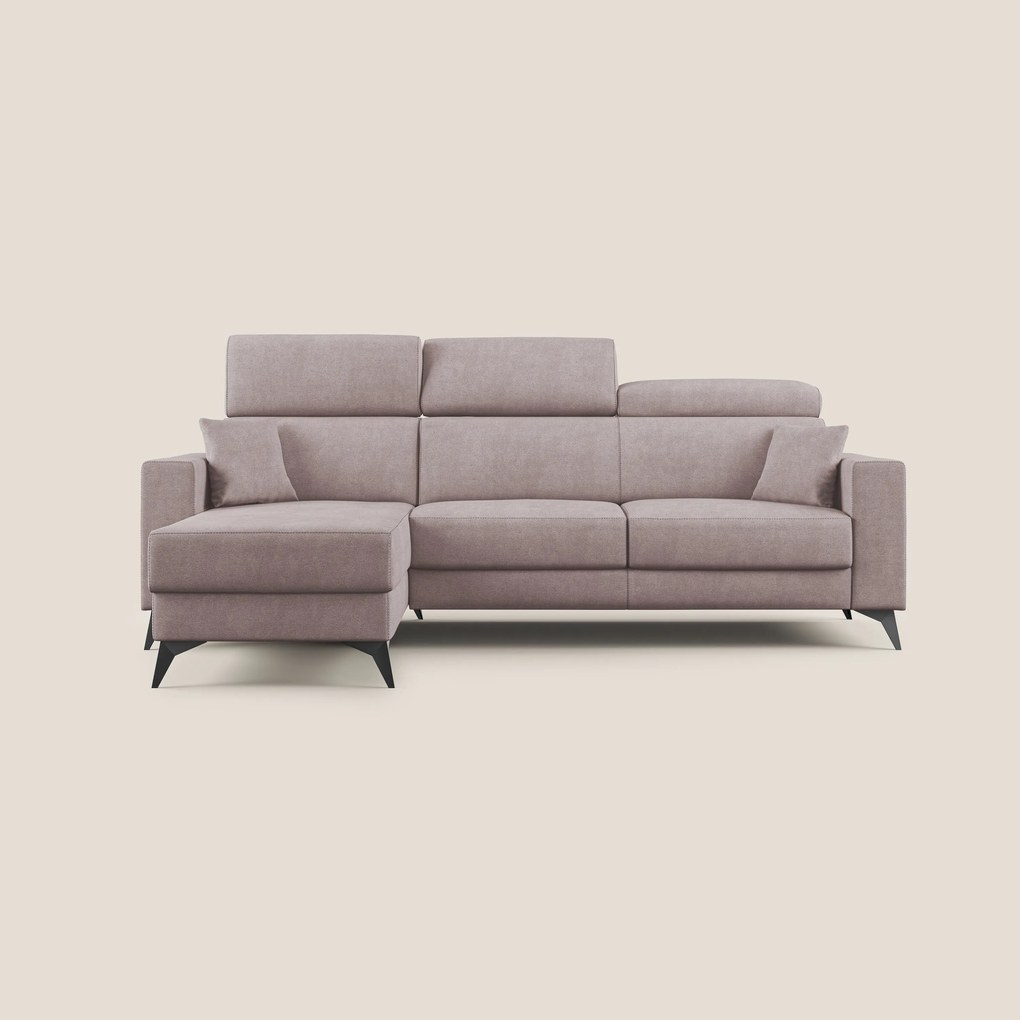 Pegaso divano letto angolare con poggiatesta reclinabili e rivestimento impermeabile T02