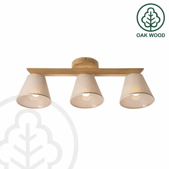 Brilagi - LED Lampadario a plafone ANTHONY 3xE14/40W/230V quercia/beige