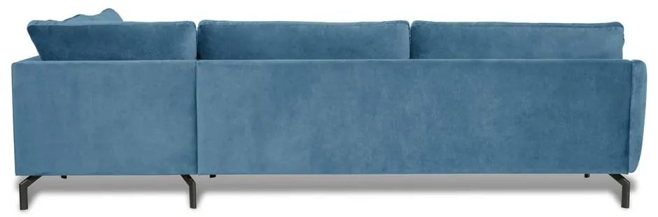 Divano angolare in velluto blu (angolo destro) Magic - Scandic