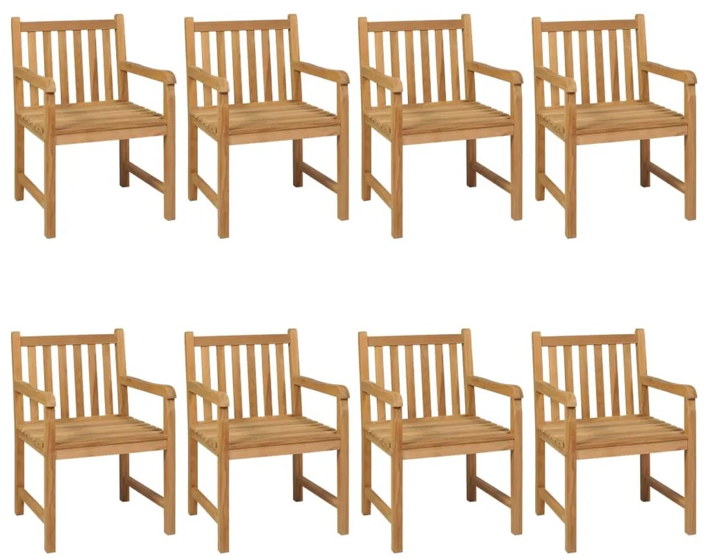 Set da pranzo per esterni 9 pz in legno massello di teak