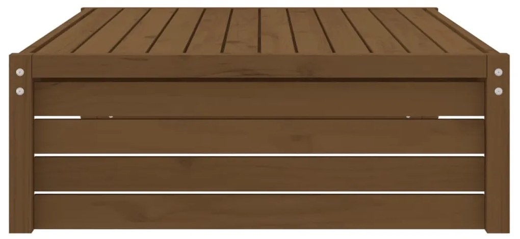 Poggiapiedi da giardino 120x80 cm legno massello di pino miele