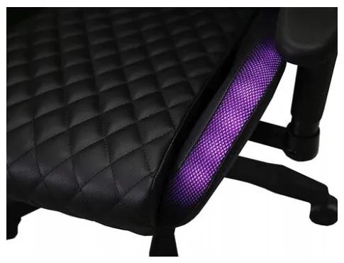 Elegante sedia da gioco ergonomica con illuminazione a LED