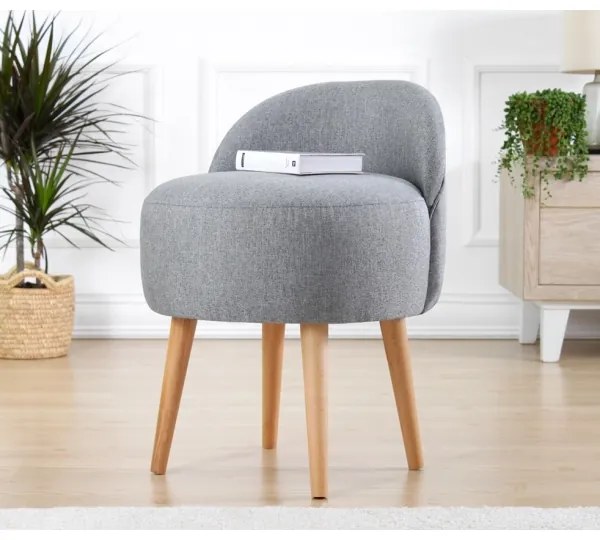 Poltroncina per bambini NIKI Ø 46 cm grigia